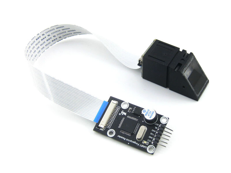 Waveshare UART Fingeraflesningsenhed, onboard processor STM32F205, kommerciel fingeraflæsning, optisk sensor
