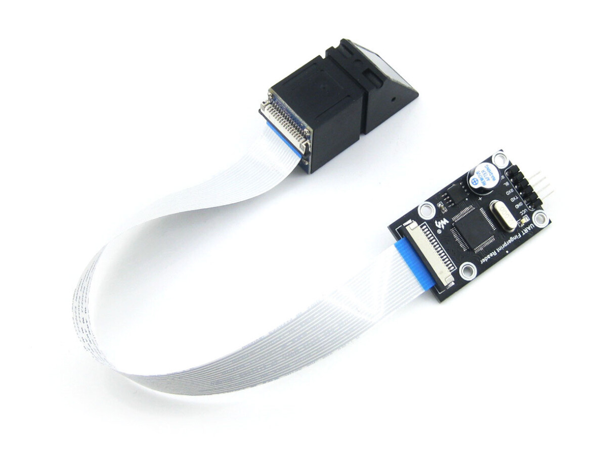 Waveshare UART Fingeraflesningsenhed, onboard processor STM32F205, kommerciel fingeraflæsning, optisk sensor