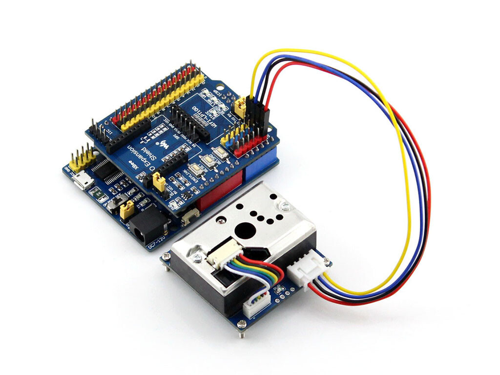 Waveshare Støvsensor Luftmonitor Sharp GP2Y1010AU0F integreret
