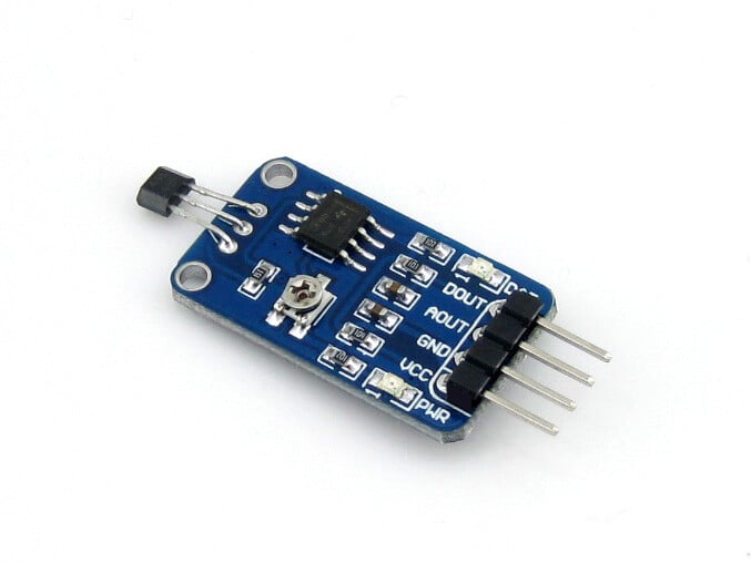 Waveshare Hall-sensor 49E, hastighedsmåling, spændingssammenligning, LM393