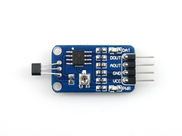 Waveshare Hall-sensor 49E, hastighedsmåling, spændingssammenligning, LM393