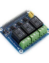Waveshare 3-Kanal Relæmodul med LED, 5V 250VAC eller 30VDC til Raspberry Pi