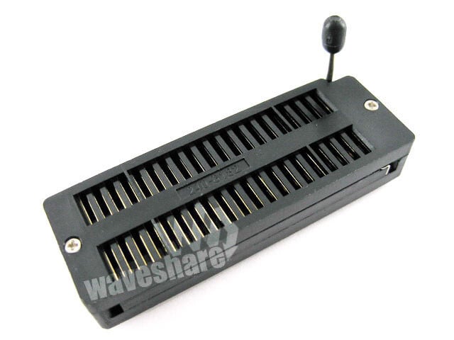 Waveshare DIP 40 Pin ZIF Stik (Sort) IC Test & Burn-in Stik til DIP40 pakke