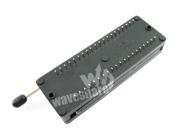 Waveshare DIP 40 Pin ZIF Stik (Sort) IC Test & Burn-in Stik til DIP40 pakke