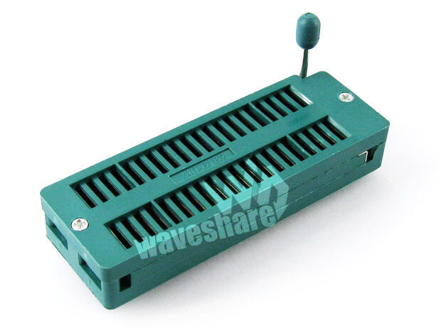 Waveshare DIP 40 Pin ZIF Stik (Grønt) IC Test & Burn-in Stik til DIP40 pakke