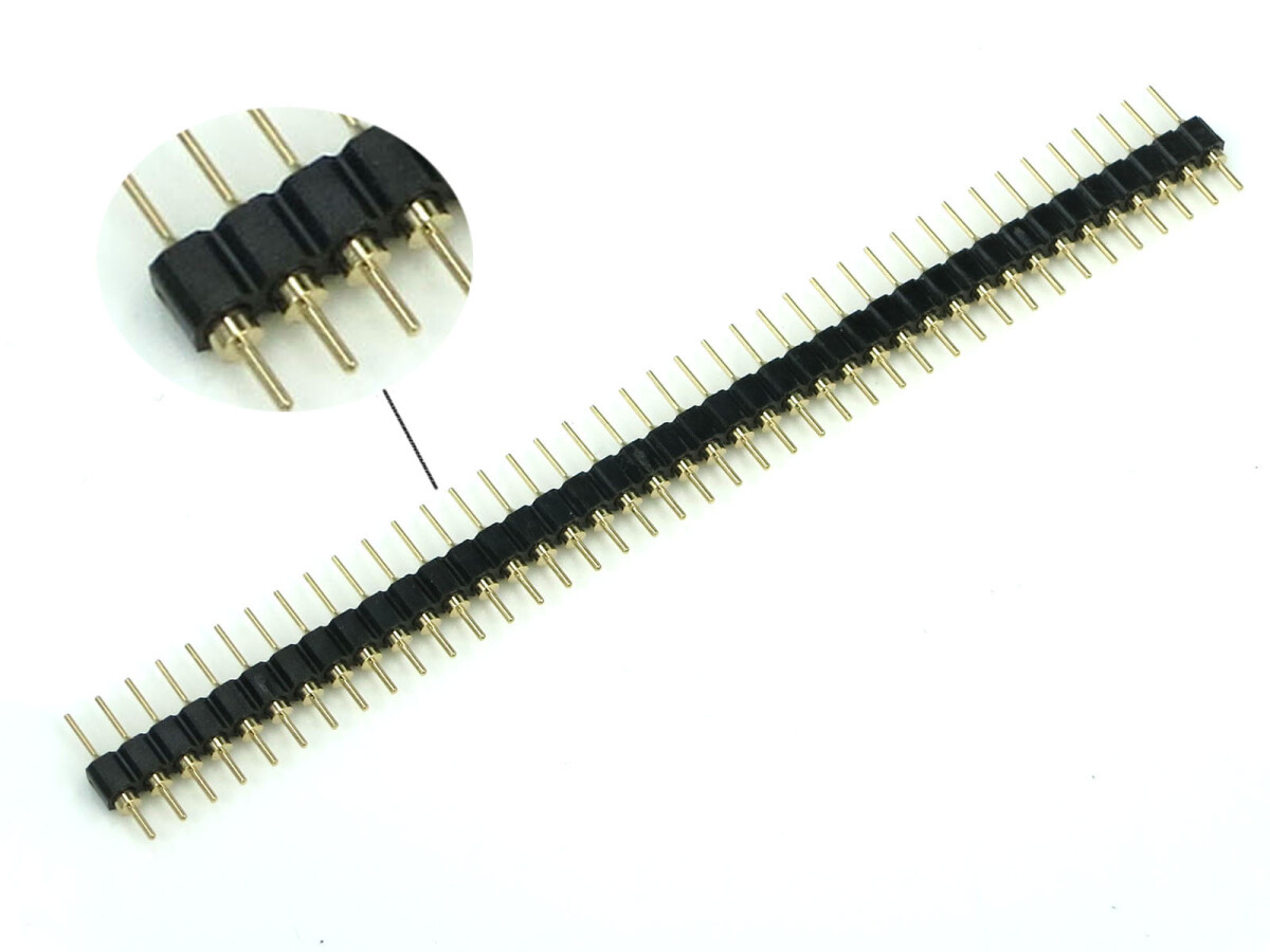 Single Double Row Pin Male Header Stiftleiste Strip 1x40 Pin Rund 5 stk
