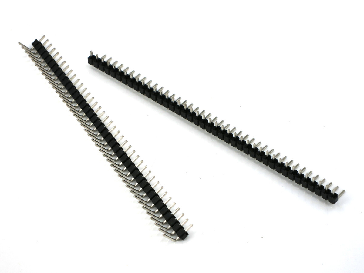 Single Double Row Pin Male Header Stiftleiste Strip 1x40 Pin Rektangulær 5 stk