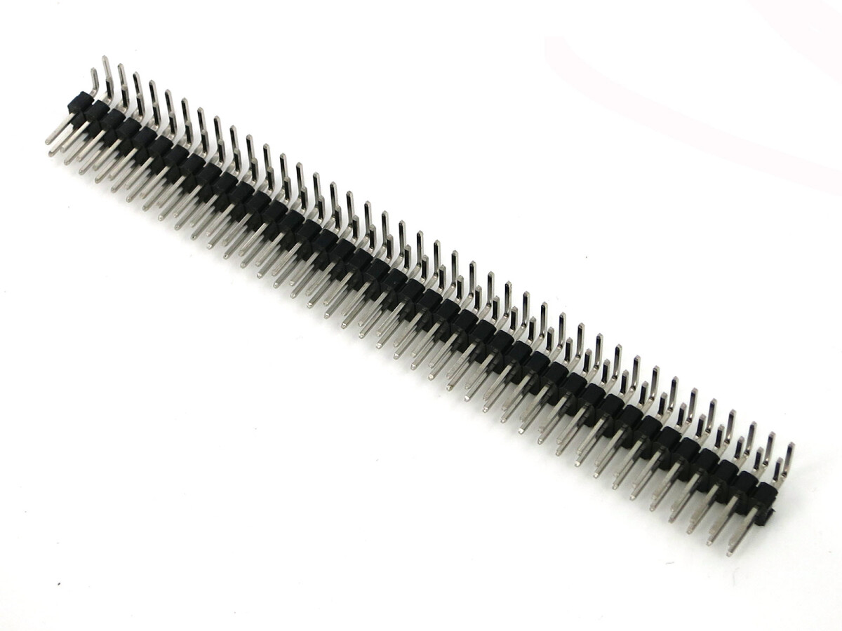 Single Double Row Pin Male Header Stiftleiste Strip 2x40 Pin Rektangulær 5 stk