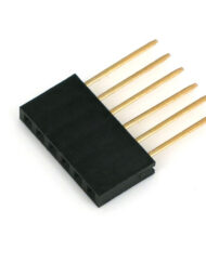 Single Double Row Pin Female Header Buchse, 1x6 Pin, lige og lang, 5 styk