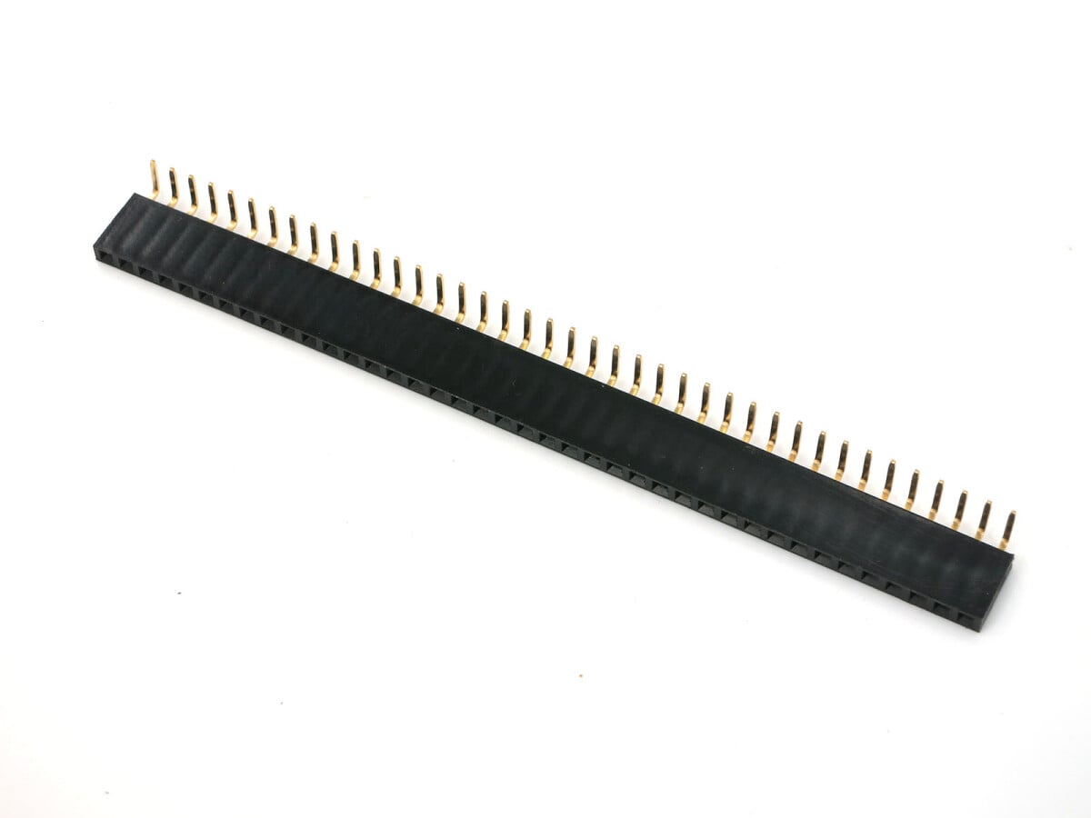 Single Double Row Pin Female Header Buchse, 1x40 Pins, rektangulær, 5 styk