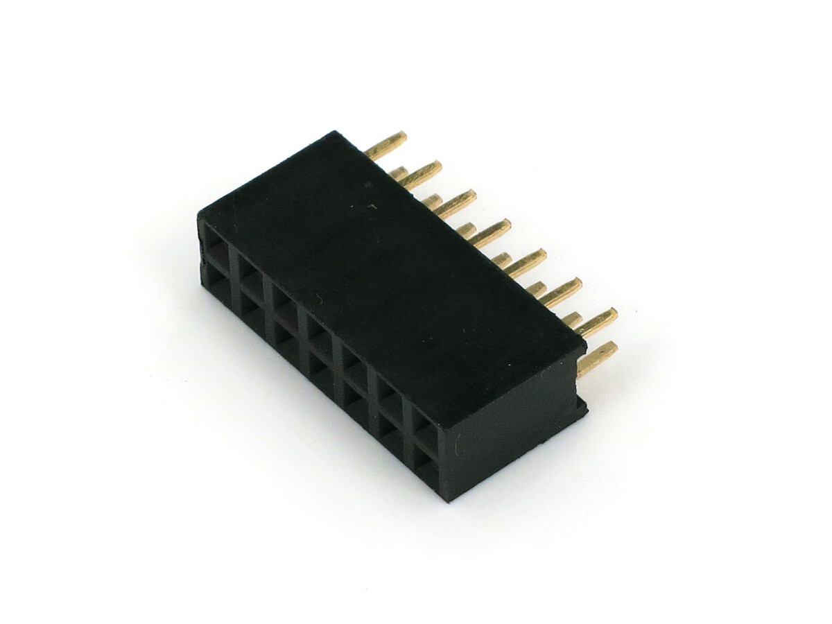Single Double Row Pin Female Header Buchse, 2x7 Pins, gerade, 5 styk
