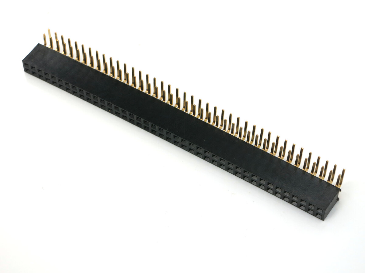 Single Double Row Pin Female Header Buchse, 2x40 Pins, rektangulær, 5 stykker