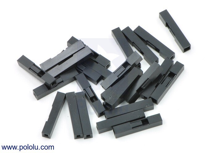2,54mm DuPont jumper Crimp-hus Stik 1x1Pin 25 pakke