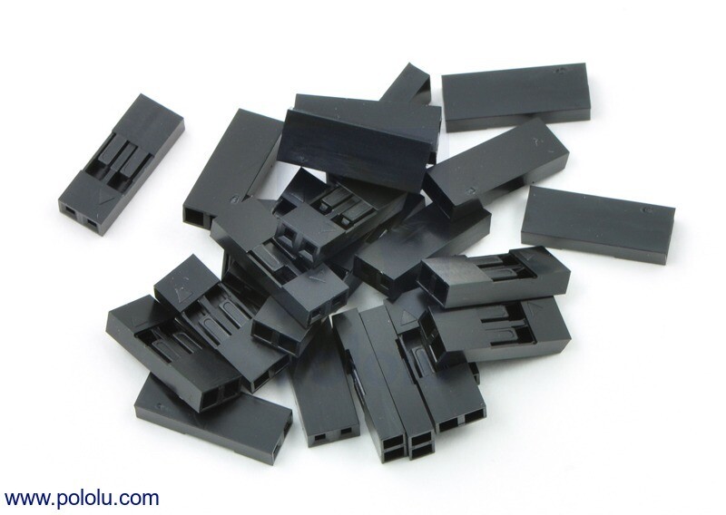 2,54mm DuPont jumper Crimp Connector hus Stik 1x2Pin 25 pak