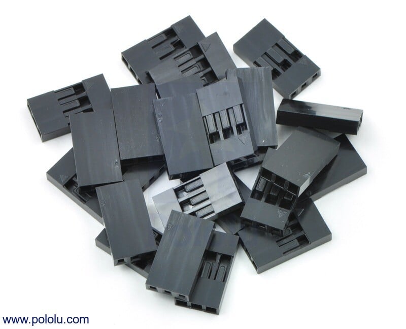 2,54mm DuPont jumper Crimp-hus Stik 1x3Pin 25 pak