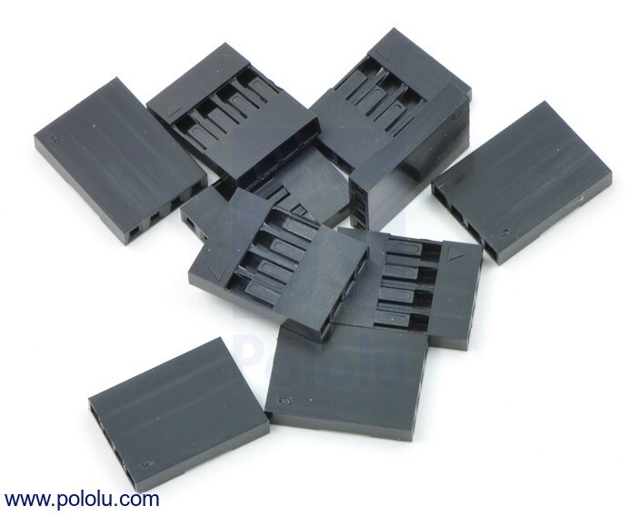 2,54mm DuPont jumper Crimp-hus Stik 1x4Pin 10 pak