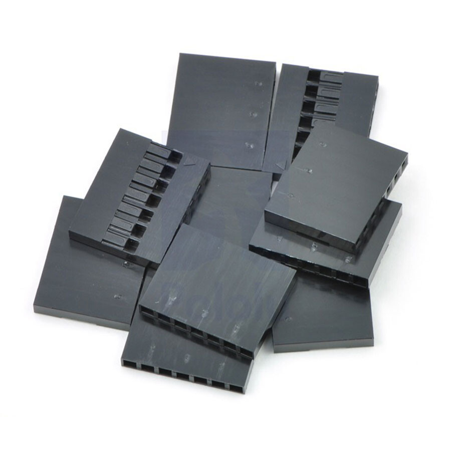 2,54mm DuPont jumper Crimp-hus Stik 1x7Pin 10 pak