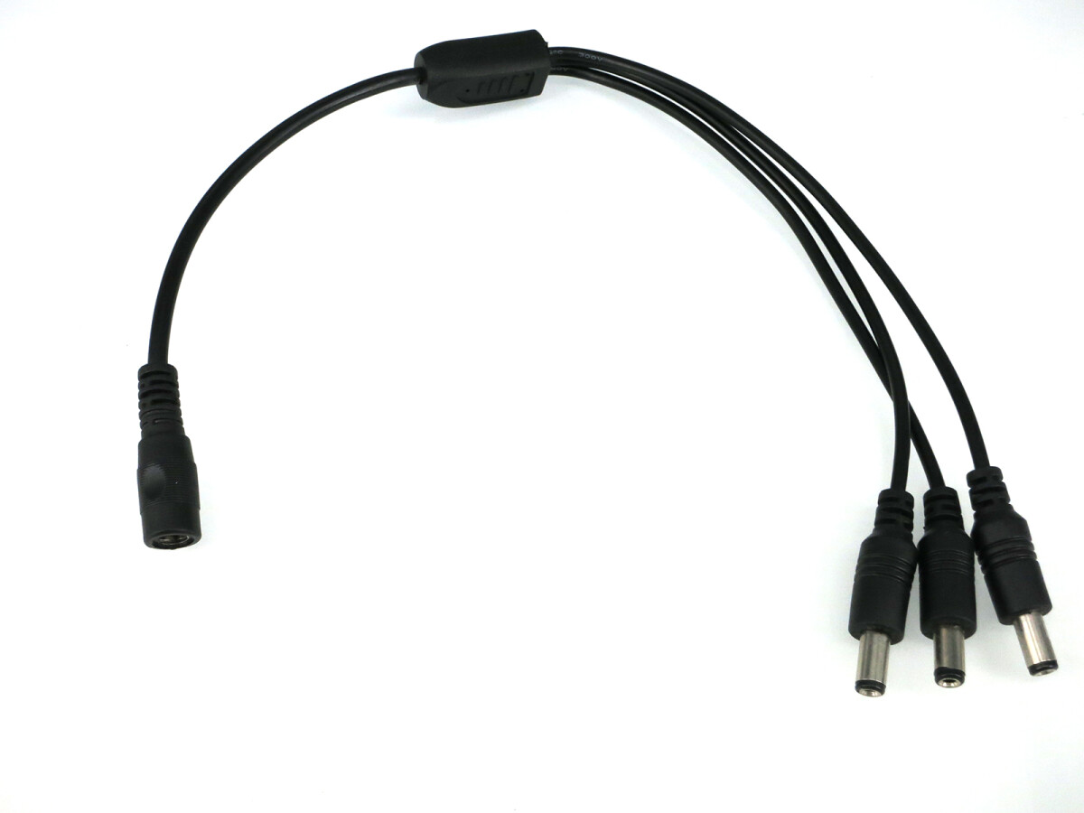 DC-stik 5,5 x 2,1 mm Y-forbinder – Stik DC-kabel til LED-strips Y-forbinder 1:3