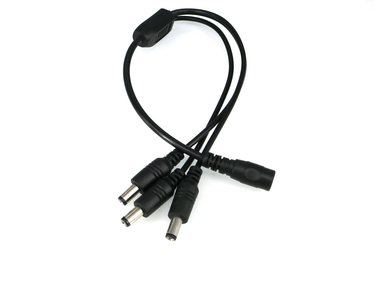 DC-stik 5,5 x 2,1 mm Y-forbinder – Stik DC-kabel til LED-strips Y-forbinder 1:3