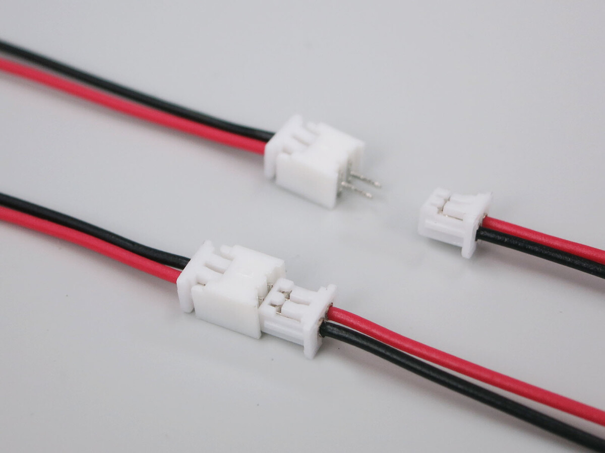 JST 1,25 mm 2-Pin stik med 10 cm kabel (10x Male 10x Female)