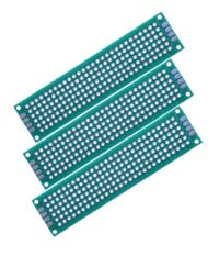 Lochrasterplatine 20x80mm Eksperimentel plade Lødeplade Prototyp Printed Circuit Board PCB (3 stykker)