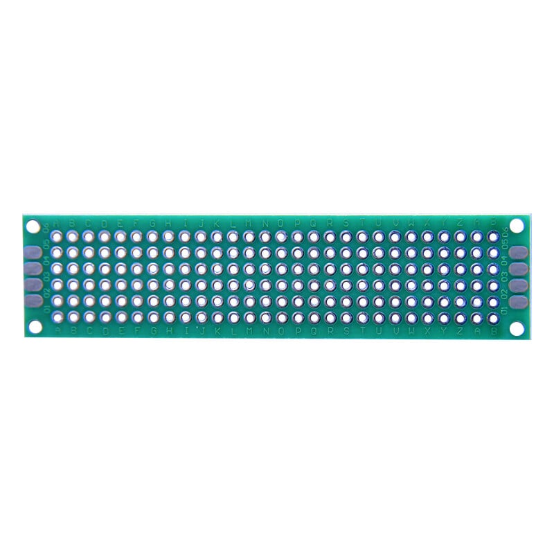 Lochrasterplatine 20x80mm Eksperimentel plade Lødeplade Prototyp Printed Circuit Board PCB (3 stykker)