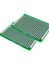 Lochrasterplatine 40x60mm Eksperimentel plade Lødeplade Prototyp Printed Circuit Board PCB (2 stykker)