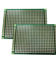 Lochrasterplatine 50x70mm Eksperimentel plade Lødeplade Prototyp Printplade PCB (2 stk)