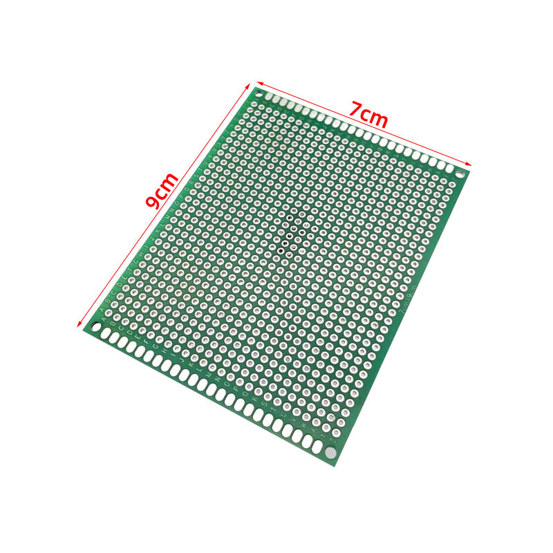 Lochrasterplatine 70x90mm Dobbeltsidet 2,54mm Prototyping Printed Circuit Board