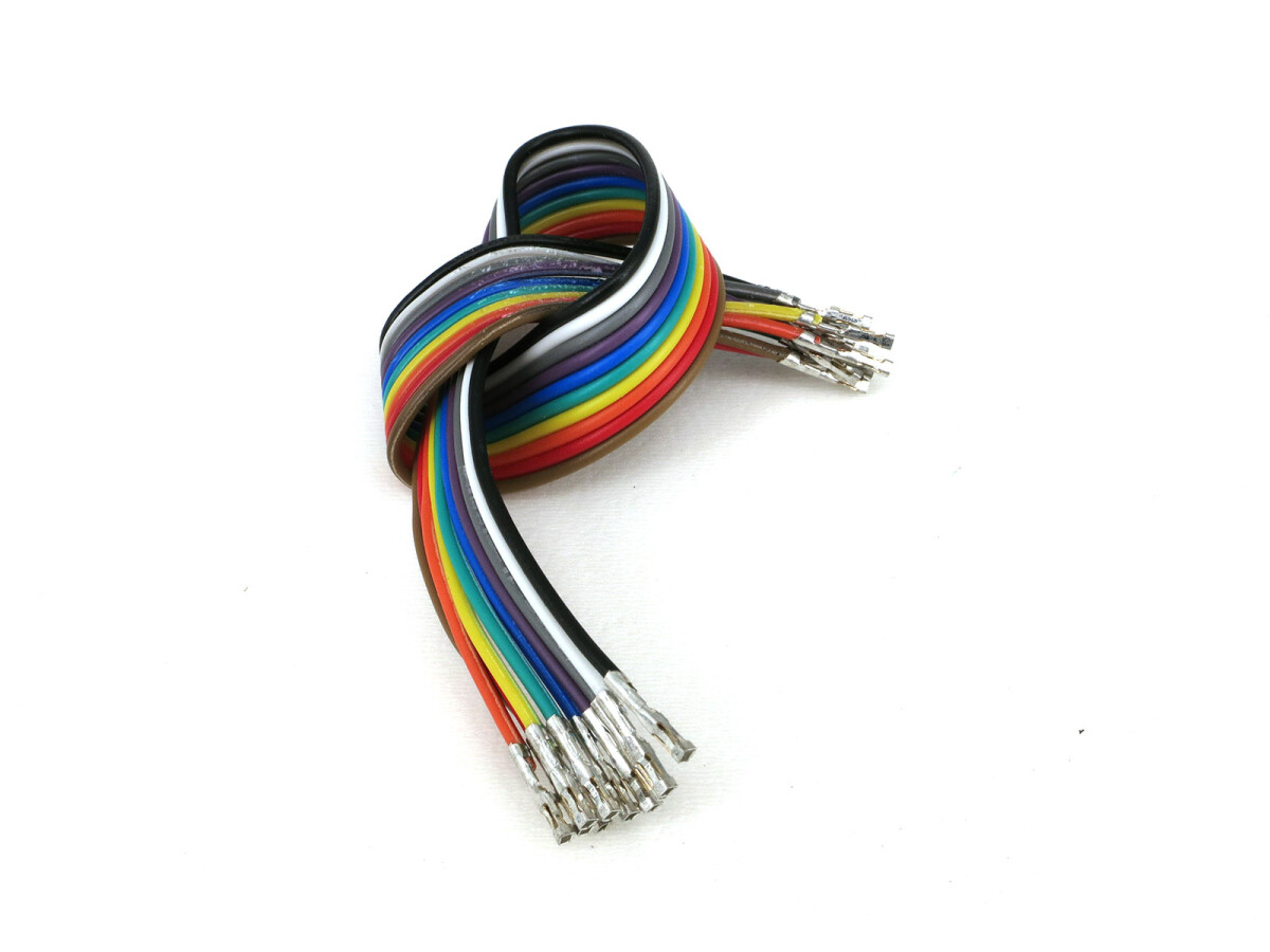 V- TEC Jumper Wires Præ-svejste terminaler Farverig sortiment Kvinde-Kvinde 20 cm
