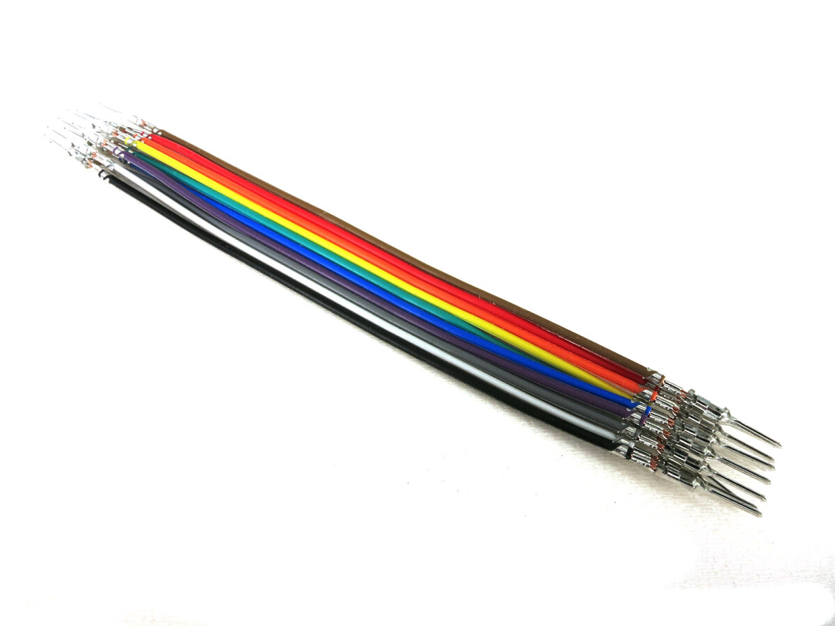 V- TEC Jumper Wires Præ-samlede terminaler Farverig sortiment Mænd-Mænd 10 cm