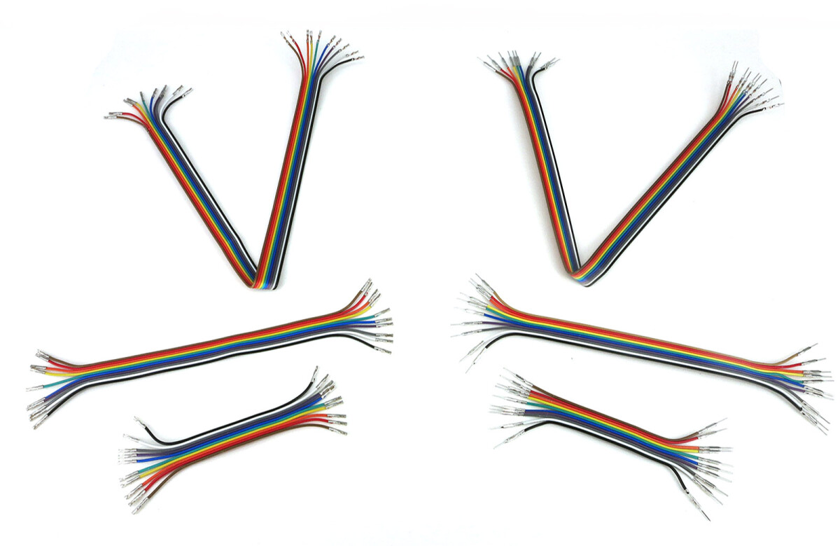 V- TEC Jumper Wires Præ-samlede terminaler Regnbue sortiment