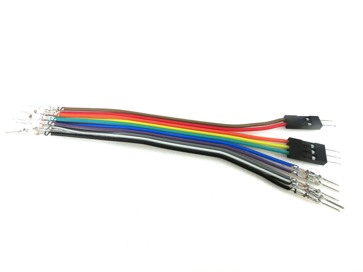 V- TEC Jumper Wires Præ-samlede terminaler Regnbue sortiment