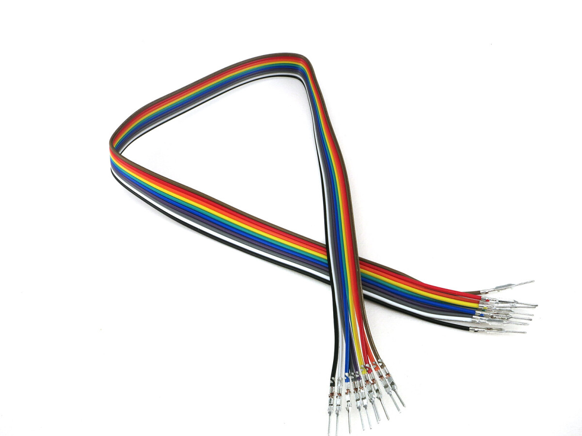 V- TEC Jumper Wires Præ-svejste terminaler 10-stk Rainbow Male-Male 40 cm