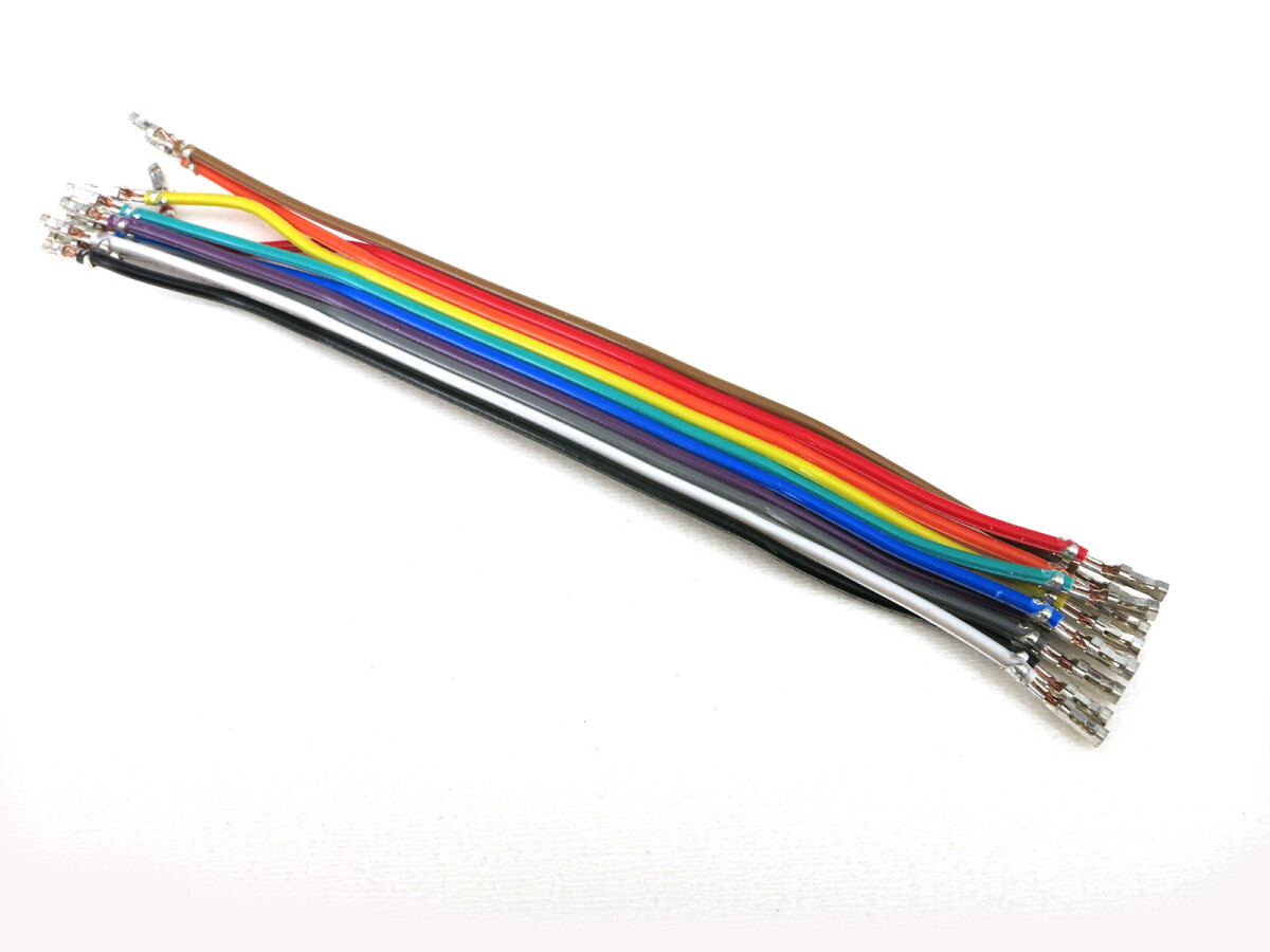 V- TEC Jumper Wires Præ-samlede terminaler 10-stk Rainbow, hun-hun, 10 cm