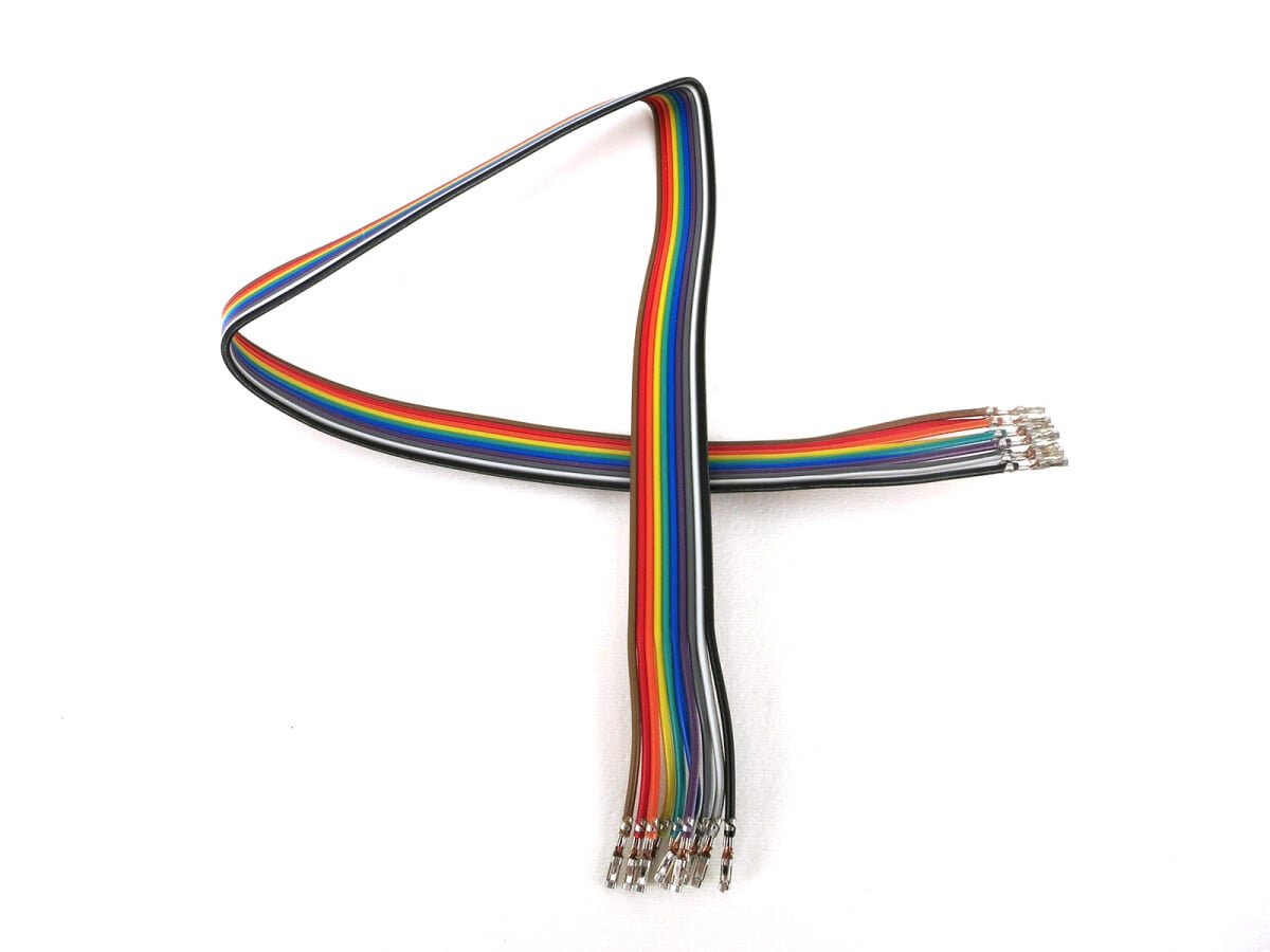 V- TEC Jumper Wires Præ-samlede terminaler 10-stk Rainbow, hun-hun, 40 cm