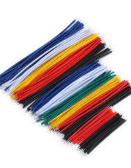 130x Flerfarvede Jumper Wires Kit, præ-strippet til breadboard, 24AWG tråde