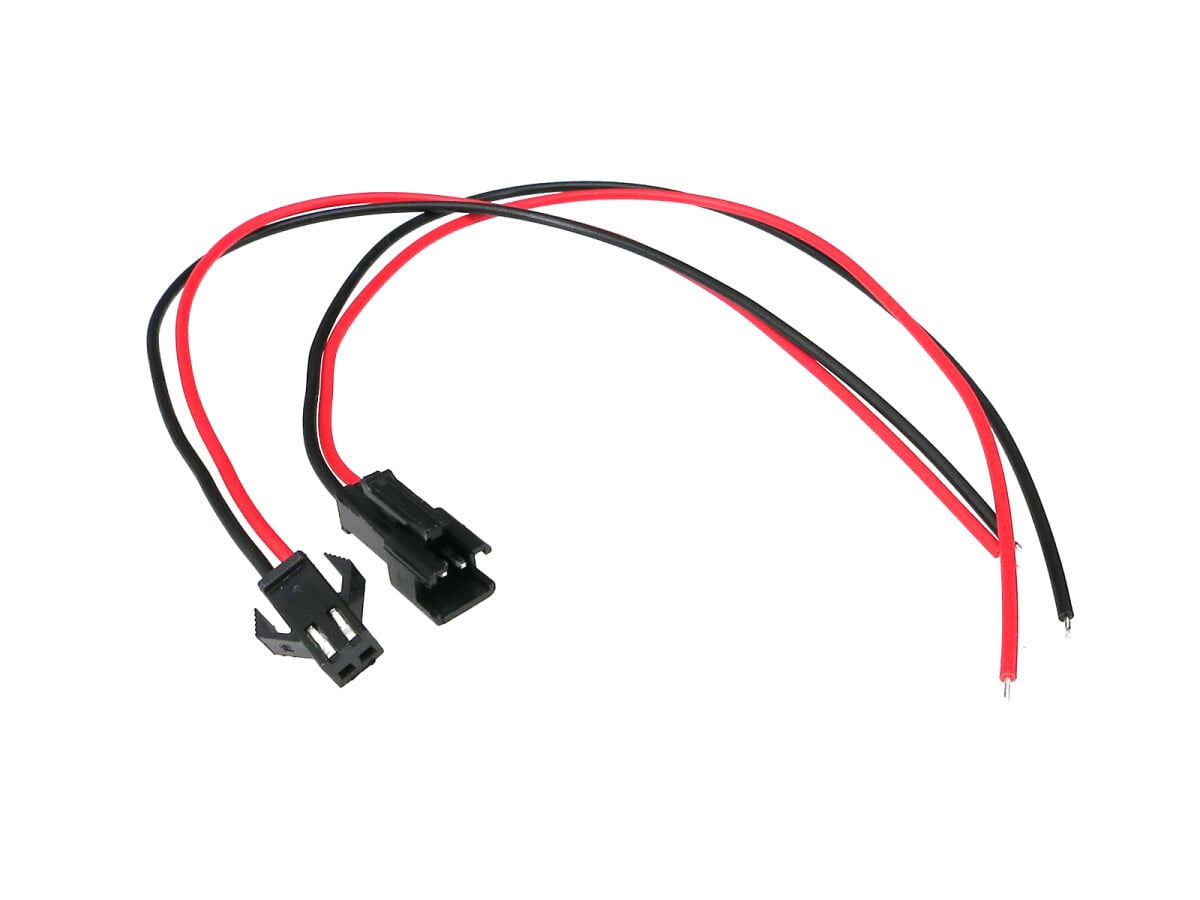 1 Par 40 cm forbindelseskabel 2-leder 2,54 mm JST SM stik/kontakter 22 AWG