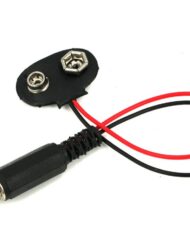 9V Batteriklemme med DC 5,5 x 2,1 mm stik