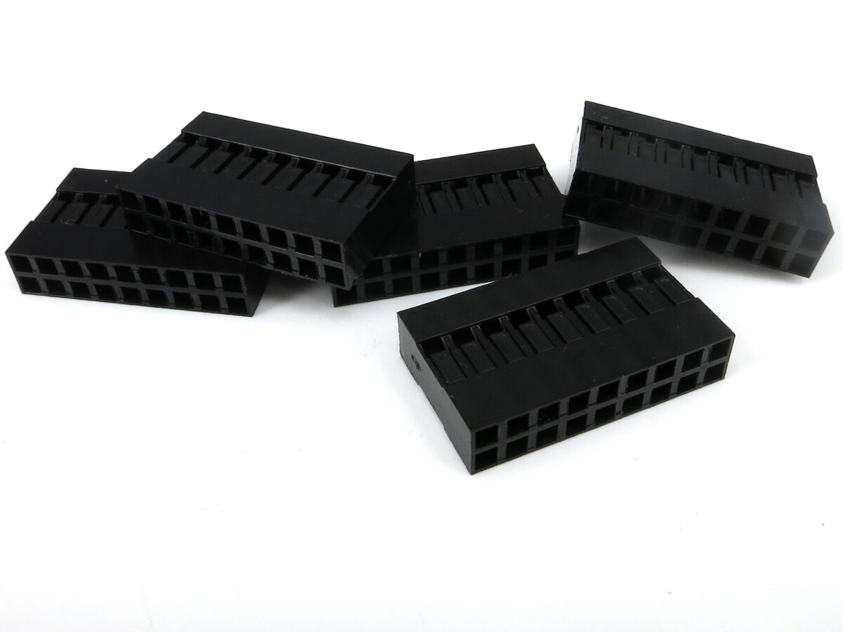 2,54 mm Crimp Connector Hus 2x9-stifts 5-pak