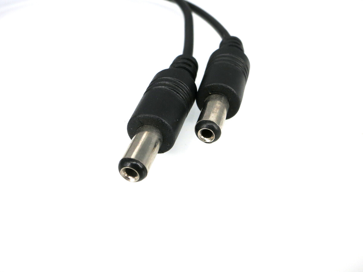 DC-stik 5,5 x 2,1 mm Y-forbinder 1x stik - 2x stik DC-kabel til LED-strips