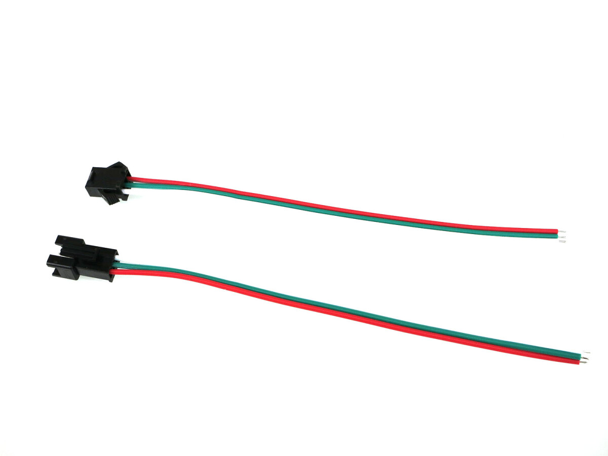 1 Par 15 cm kabel med 3 stifter JST SM kontaktstik/stik til RGB LED-strips