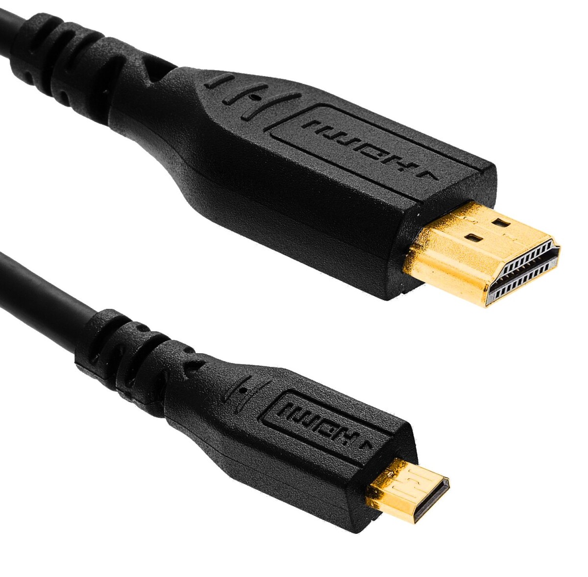 Micro HDMI Type D kabel til HDMI Type A 4K 1.5m sort til Raspberry Pi 4