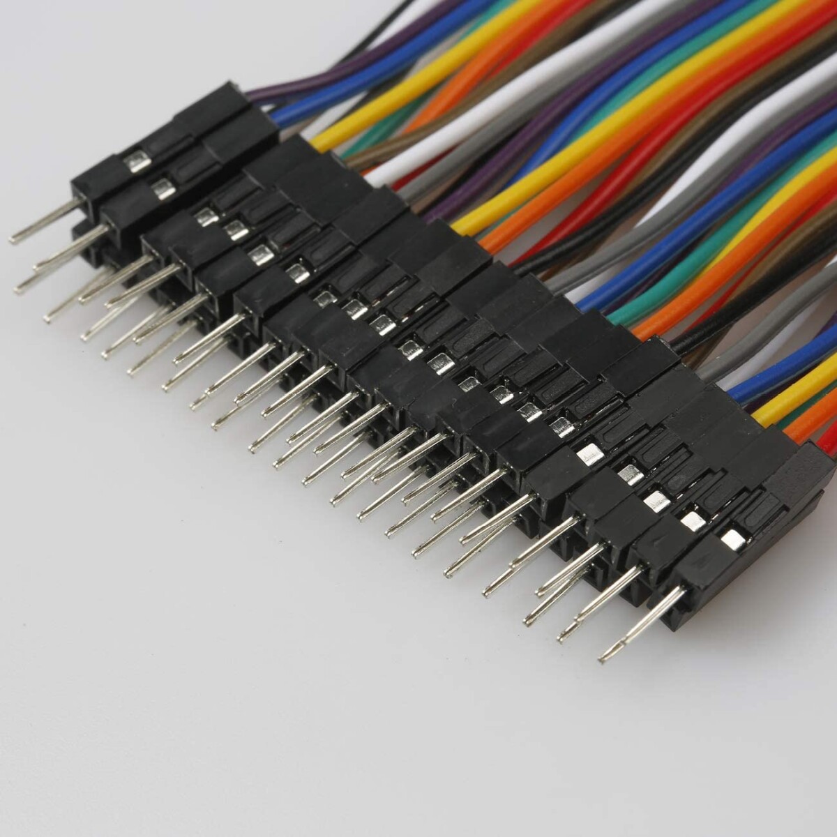 Jumpertråd 10x1Pin hun til han 40 cm til breadboard, Arduino-projekter
