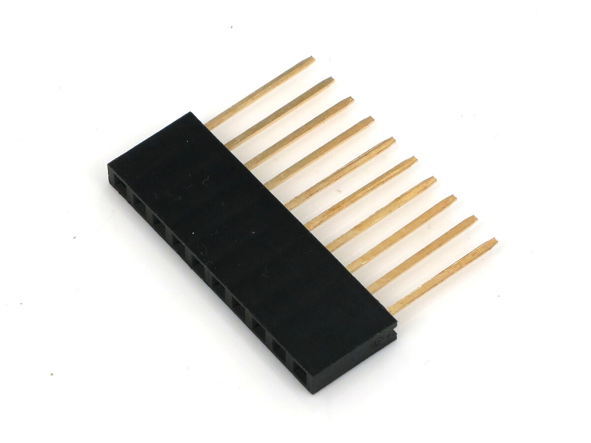 Single Double Row Pin Female Header Buchse Stribe 1x10 Pin Rett lang