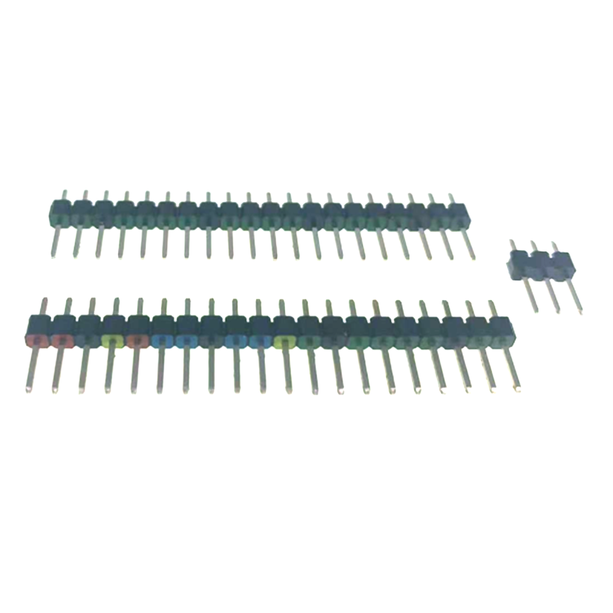 Farvede stik til Raspberry Pi Pico 2x 20-stifts + 1x 3-stifts