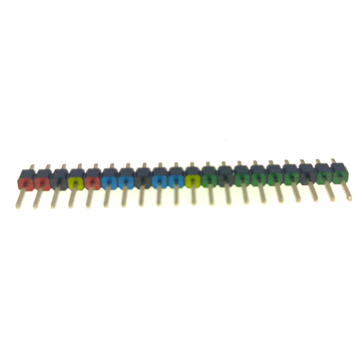 Farvede stik til Raspberry Pi Pico 2x 20-stifts + 1x 3-stifts