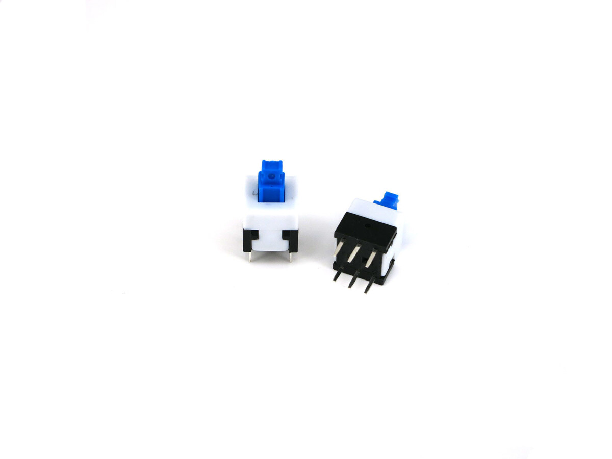 10 stk. 12,5x8x8 mm 6-pole Miniatur Selvmonterende Taster-Skifter Indgangstaster