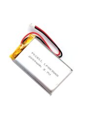 LiPo-Batteri, Lithium-Ion Polymer batteri, 3,7V 2000mAh med JST-PHR-2 stik, LP803860