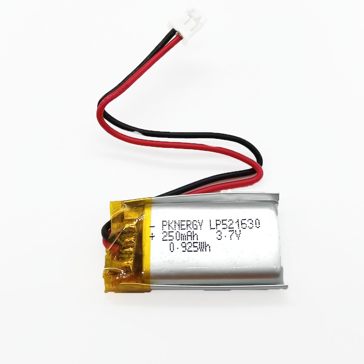 LiPo-Batteri Lithium-Ion Polymer batteri 3,7V 250mAh med JST-PHR-2 stik LP521630